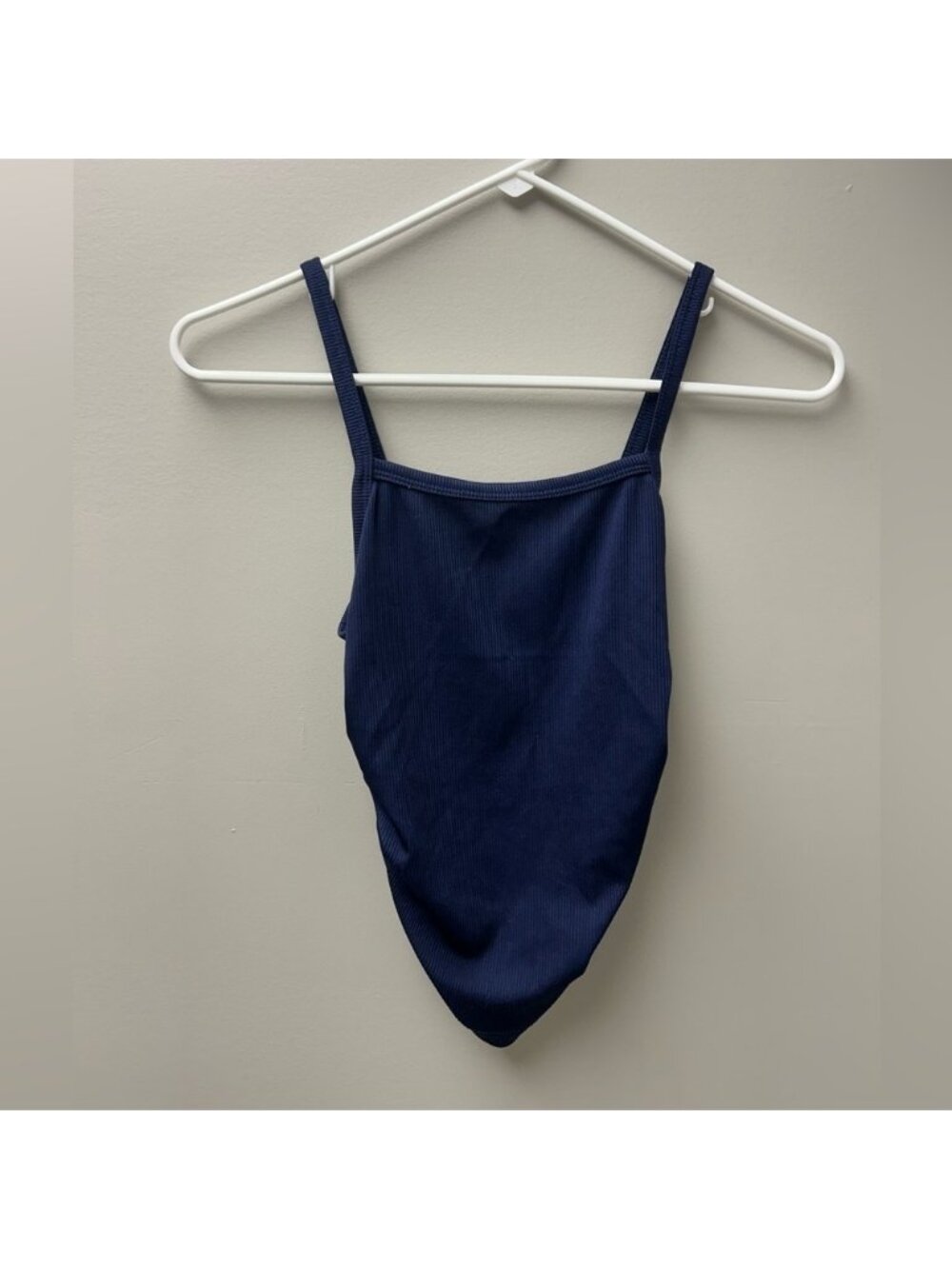 Shein Blue Ribbed Tank Top